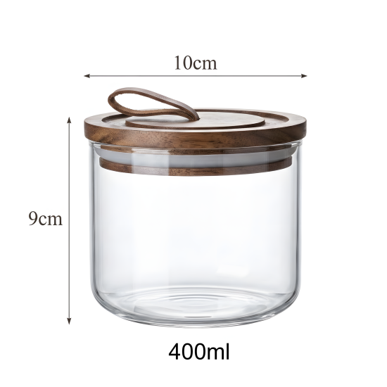 Acrylic Jar With Wooden Lid
